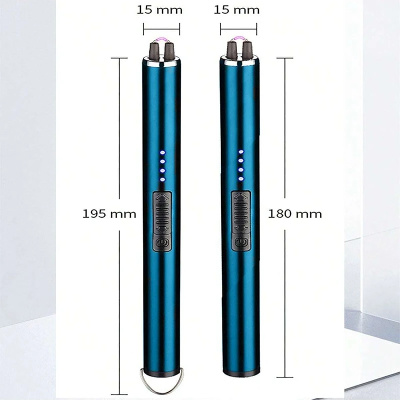 1pc Electronic USB Rechargeable Metal Arc Pulse Lighter, Slim Design With Open Flame Lgnition Gun Electronic Lighter