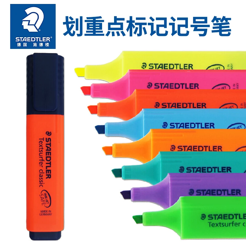 

Маркер-маркер STAEDTLER 364, грубые мазки, цвет, серебряная световая ручка ярких цветов, студенческий маркер, школьные принадлежности