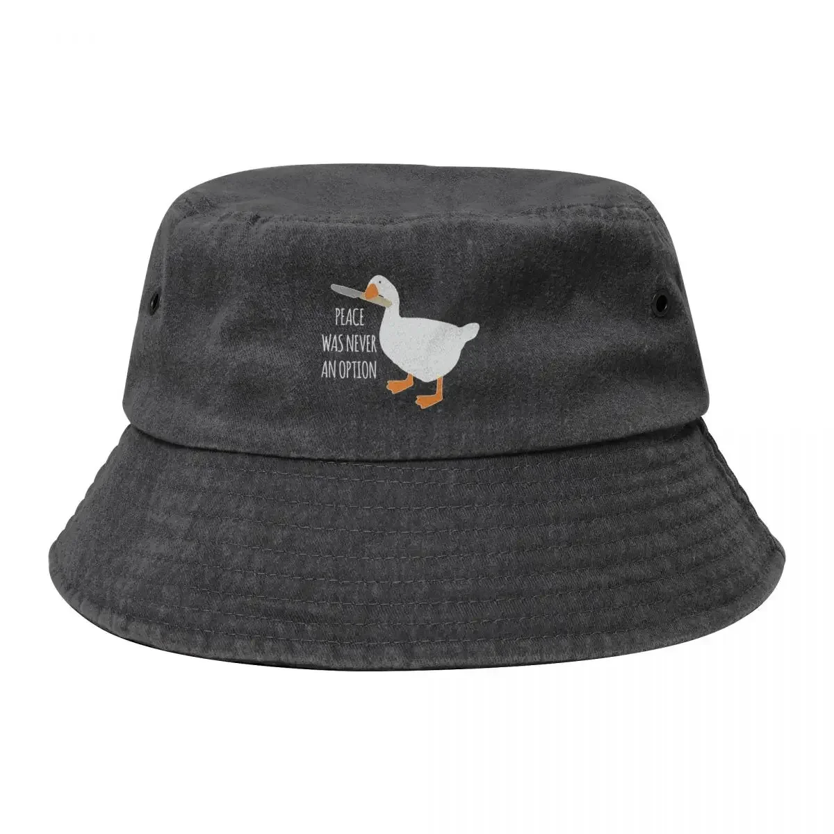 Goose Knife Peace Was Never An Option (Quote Meme) Bucket Hat Golf Hat cute For Women Men's