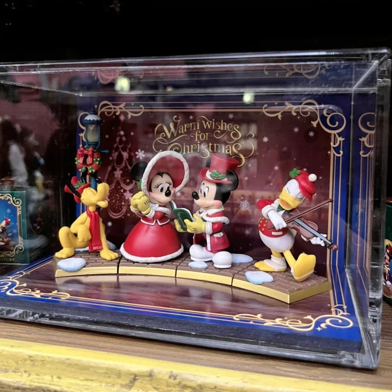 

Hot Sale Disney Christmas Limited Peripheral Toys Kawaii Mickey Minnie Figurines Collection Model Tabletop Decoration Xmas Gifts