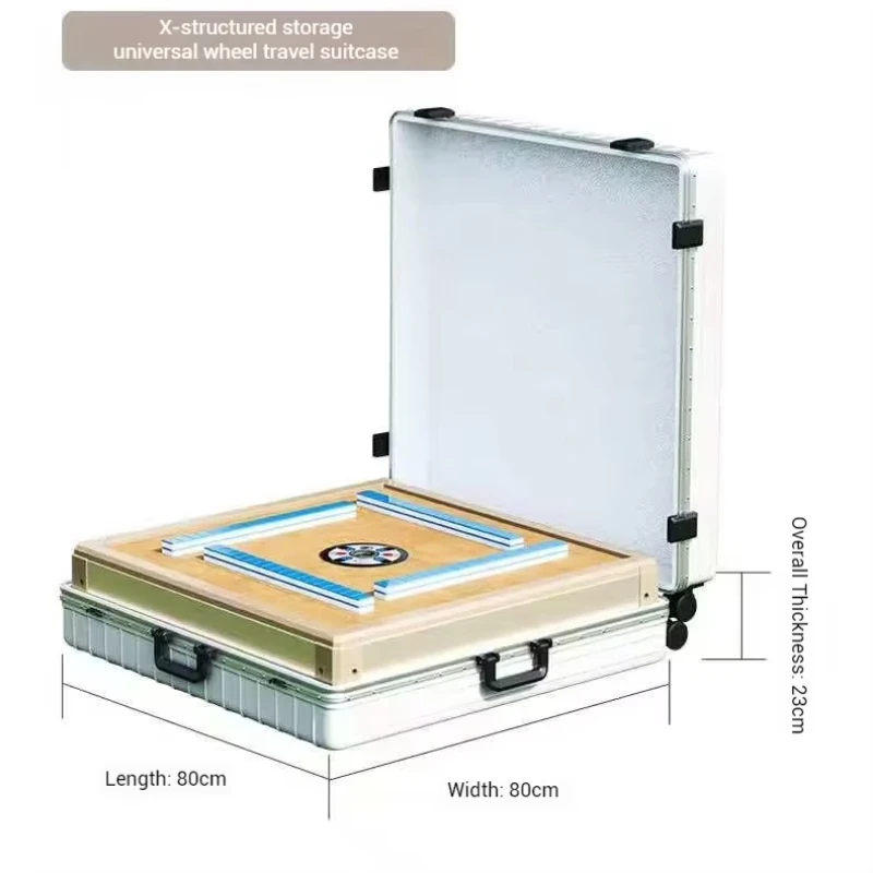 

Fully automatic modern foldable plastic mahjong table stainless steel legs movable for indoor and outdoor use