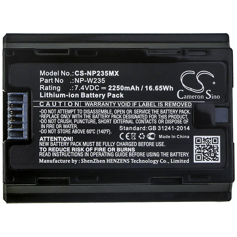 Camera Battery For Fujifilm NP-W235 X-T4  GFX100S  GFX50S II  X-H2S