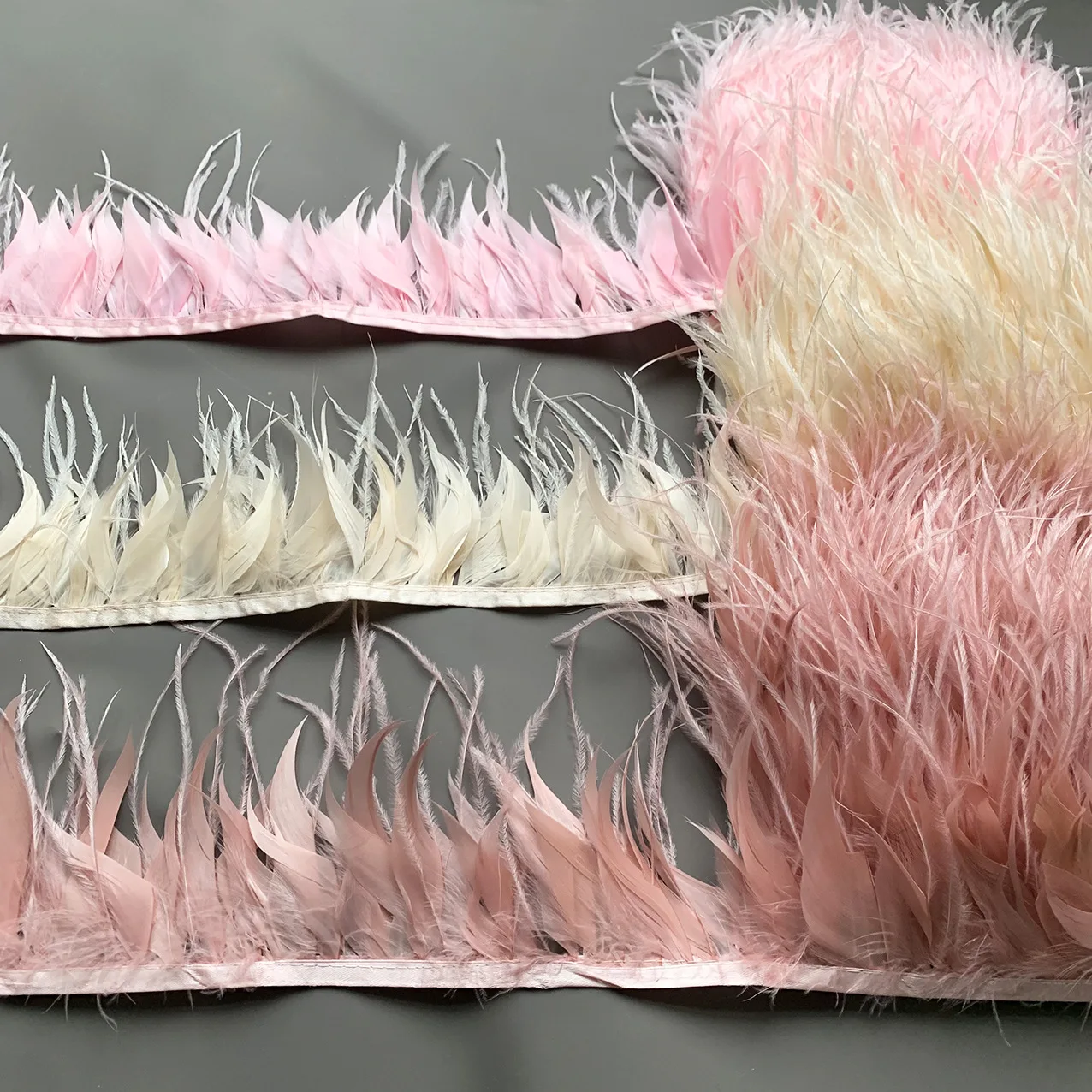 10 M Renkli Devekuşu Tüyü Trim - Fringe Ribbon Sewing incelemesi ve fiyatı