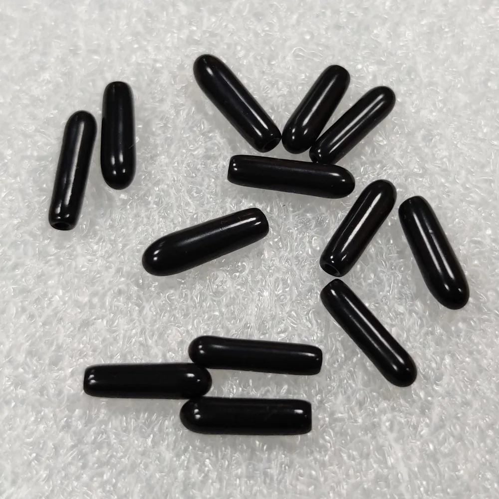 1,3mm Innen durchmesser schwarze Schutz abdeckung Gummi abdeckung Staub kappe für Stecker Metallrohre Anti-Stich-Sicherheits abdeckung 100 teile/los – Detail 6