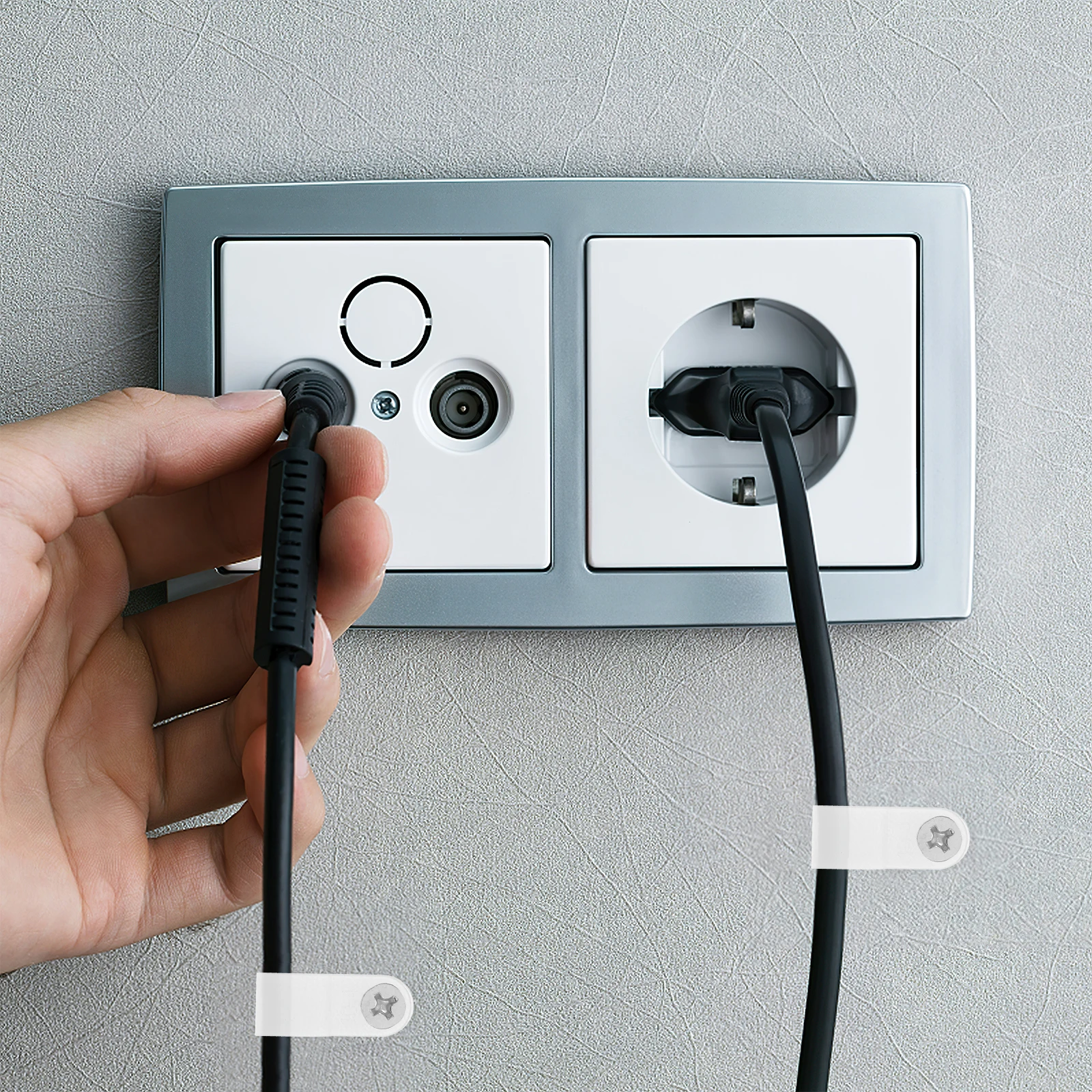 

Tidy Wire Fixing Buckle Cord Clips Cable Management Folder Plastic Small Clamps