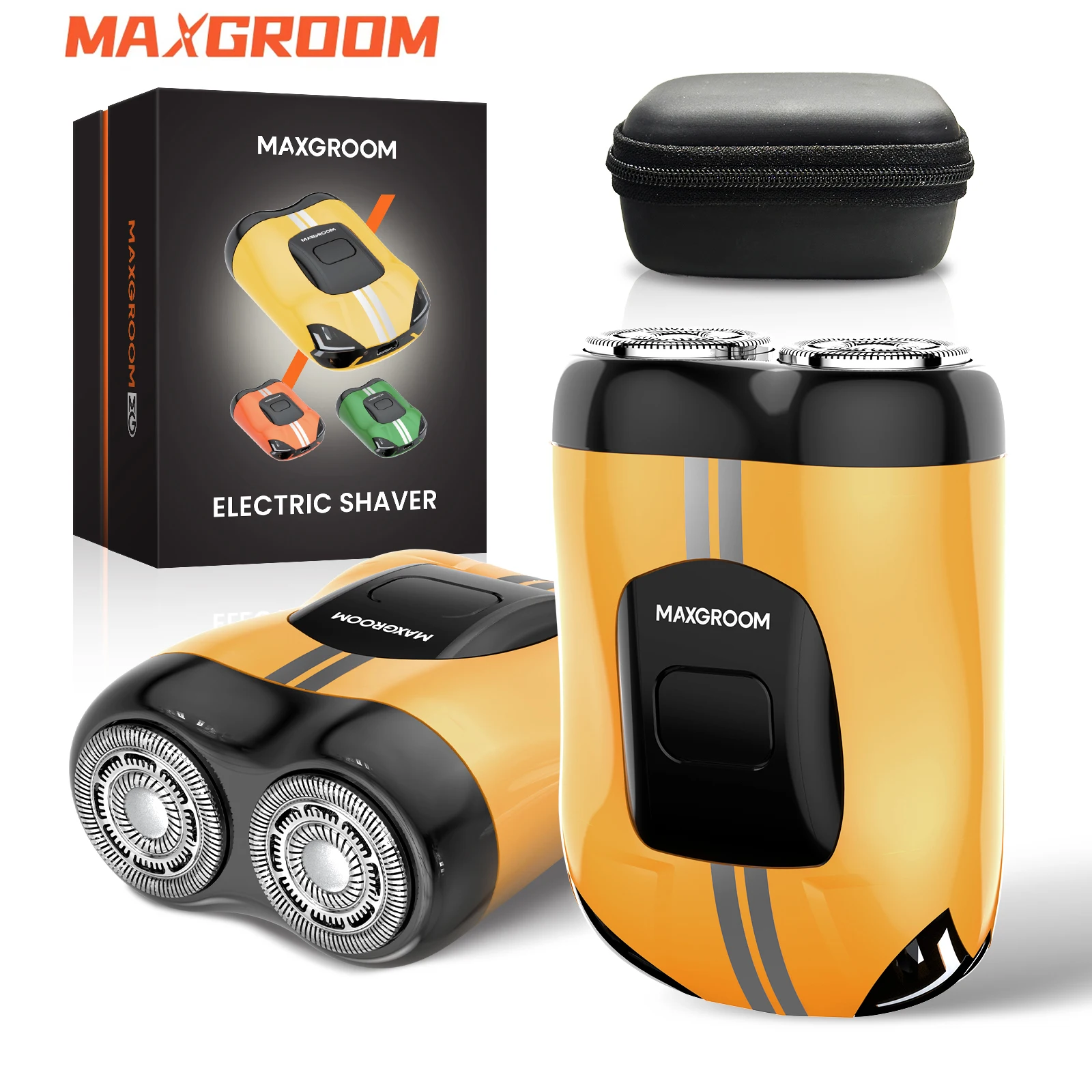 

MAXGROOM Mini Electric Shaver For Men Rechargeable Supercar Shaver Electric Foil Razor IPX7 Waterproof Portable Beard Shaver