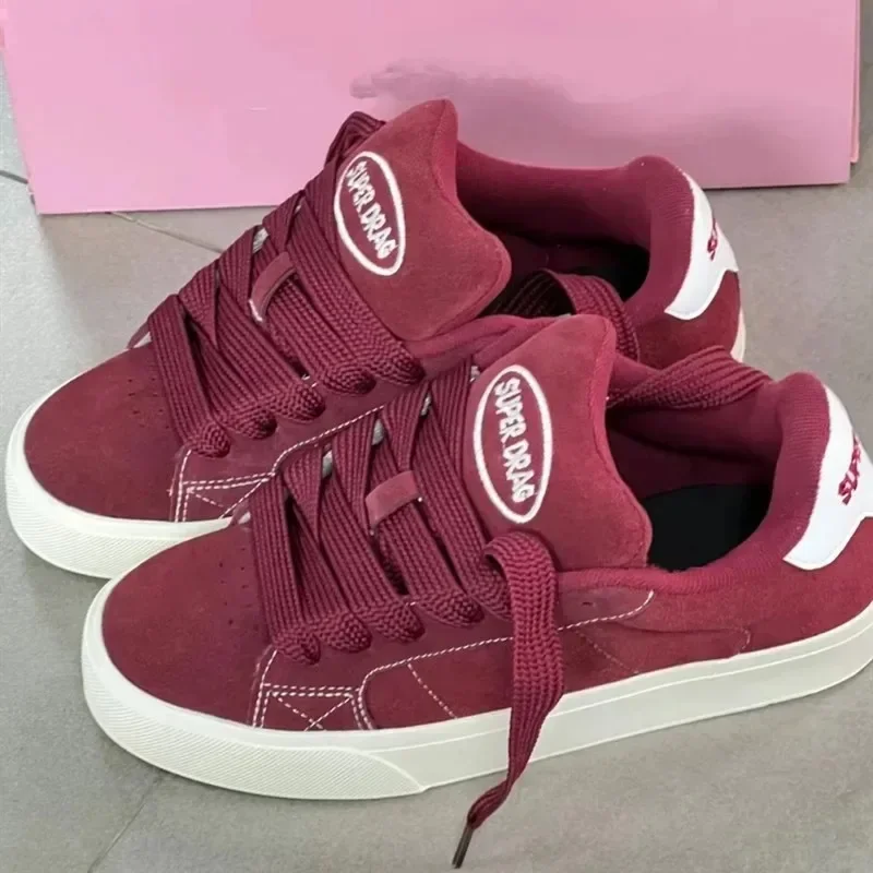 2025 Women Casual Shoes Fashion Low Cut Lace-Up Leisure Sneakers Outdoor Comfortable Non-Slip Female Flats Trainers 35-40 view 3