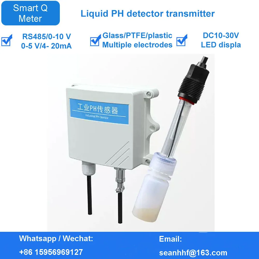 

PH meter controller ORP tester acidimeter sensor electrode probe industrial online PH detector RS485 4-20MA Glass electrode