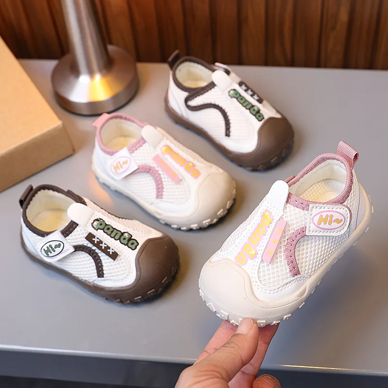 

Children's Casual Toddler Shoes Breathable Double Mesh Wrapped Head 0-3 Years Old Children's Anti-Kicking Casual Mesh Shoes