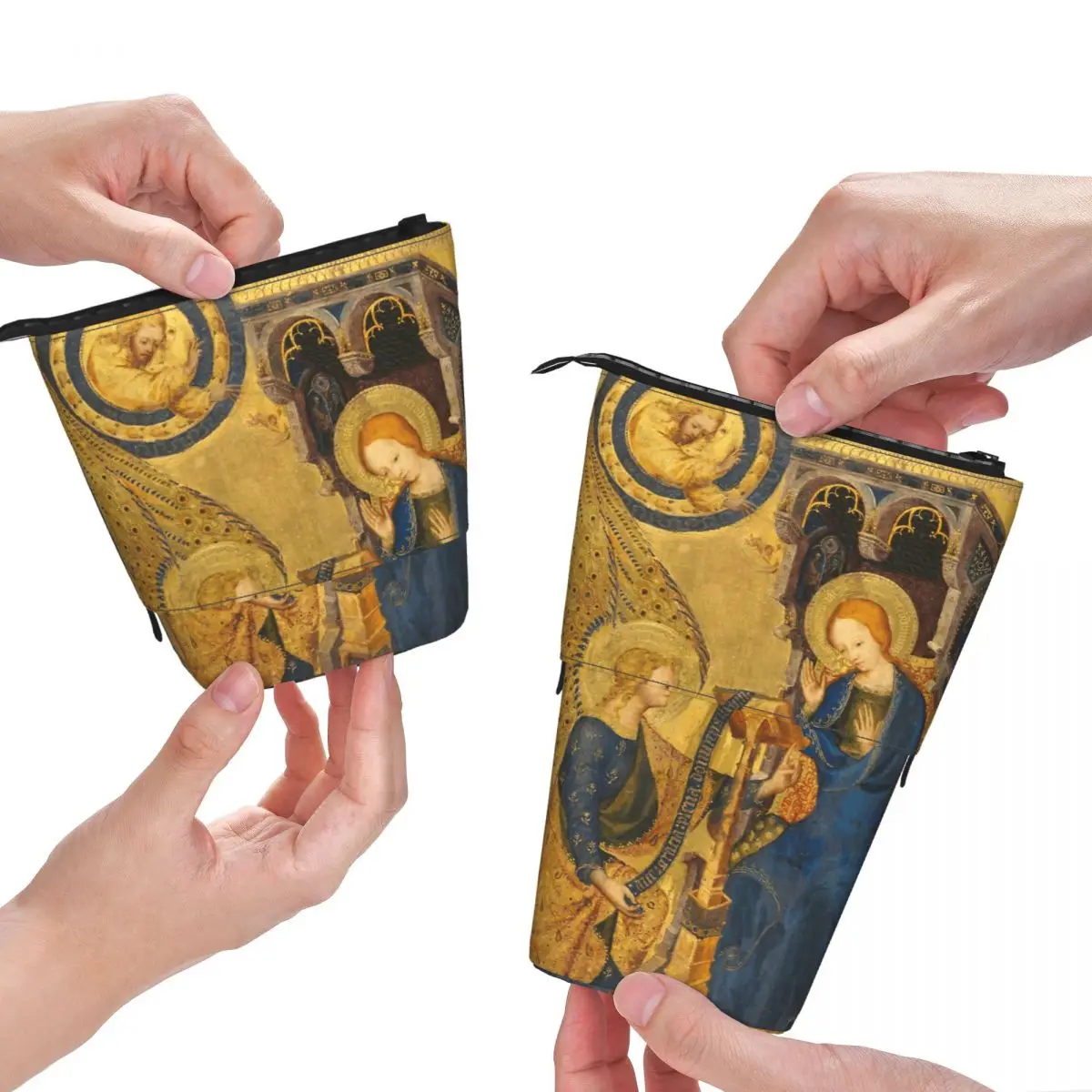 The Annunciation Pen Box Student School Zipper Pen Bag Child Stationery Bag Pencase Vertical Retractable Pencil Case