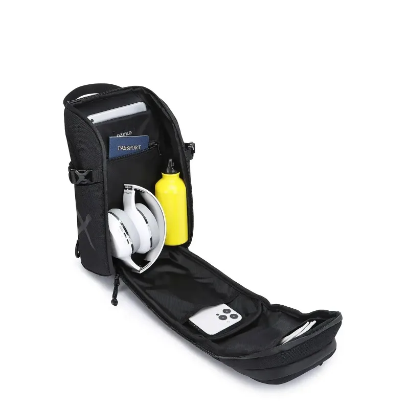 حقائب الكتف رسول الرجال مكافحة سرقة حقيبة صدر للرجال جودة عالية متعددة الوظائف حقيبة كروسبودي الذكور مقاوم للماء رحلة قصيرة #6