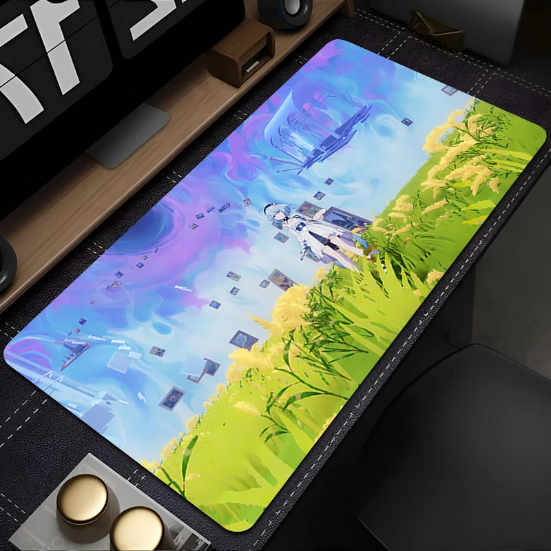 Schreibtischunterlage, Teppich, Schreibtischzubehör, Laptop, H-honkai Impact 3, Gamer-Mauspad, Mauspad, Mauspad, Bürotische, Mauspad, Tastatur-Pad