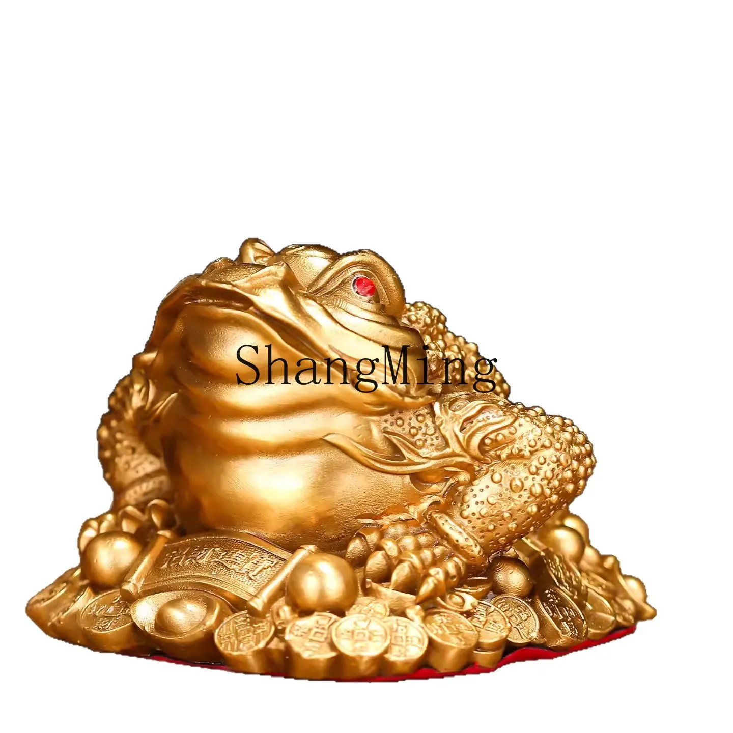 

PYH new golden toad ornament lucky three-legged toad brass golden toad home store opening office decoration
