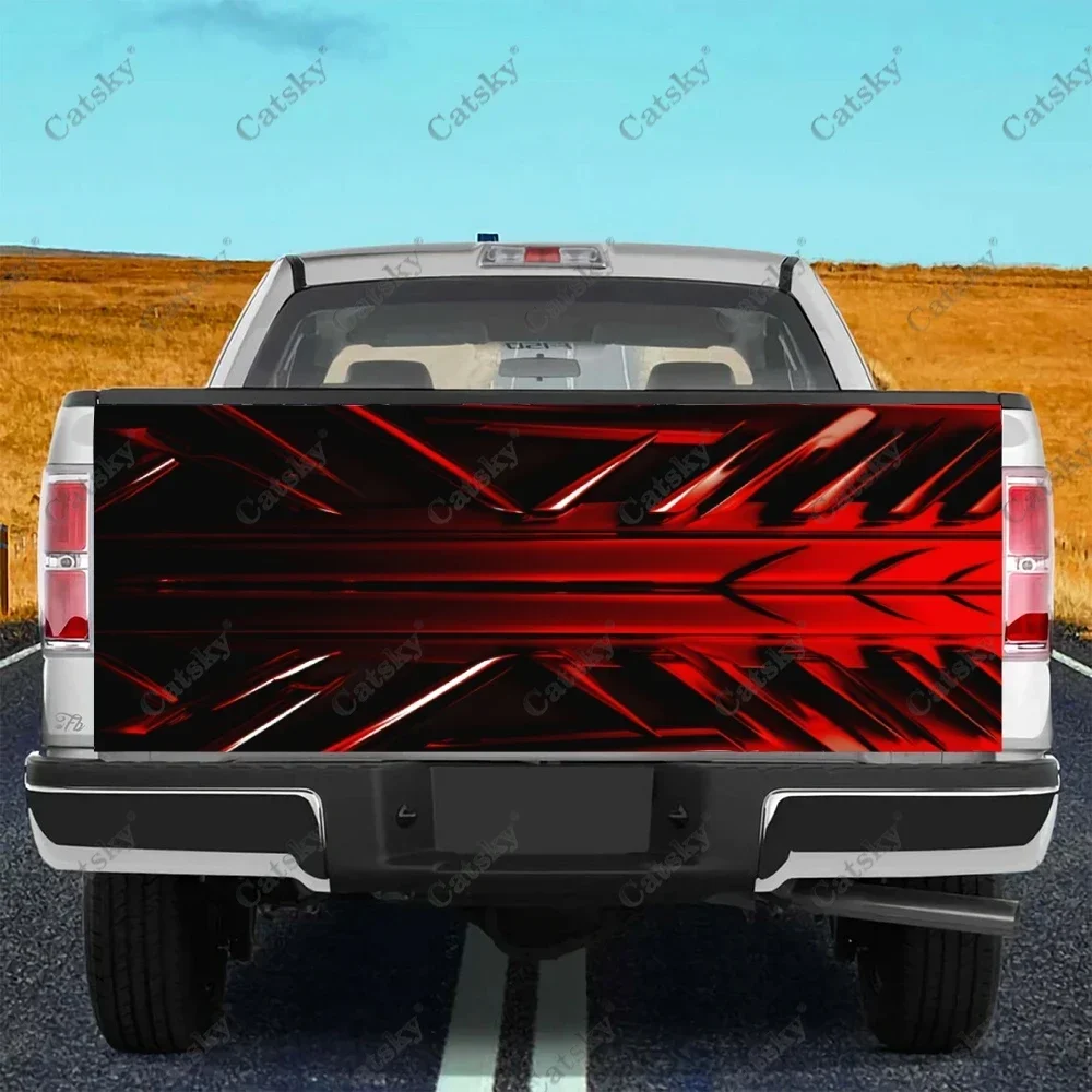 Backdrop Metallic Surfaces Truck Tailgate Wrap Professional Grade Material Universal Fit for Full Size Trucks Weatherproof