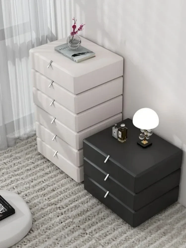 Rotary Minimalist Modern Luxury Bedroom Bedside Table Small Cabinet Italian Design Nightstands Mesa De Cabeceira Furniture Home