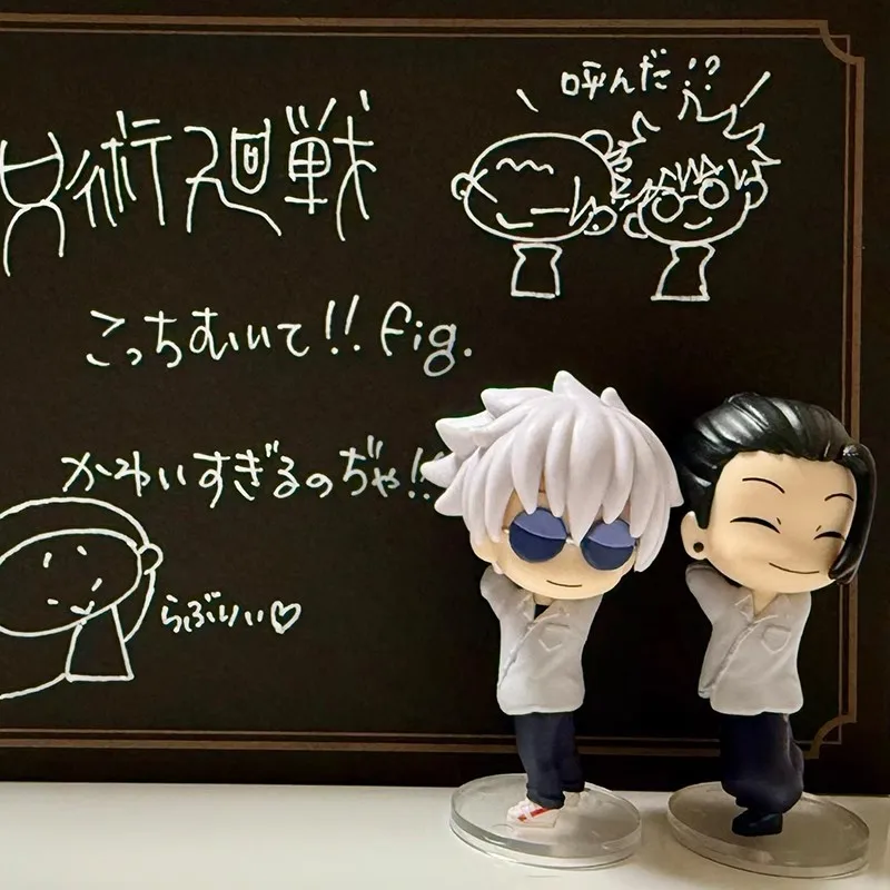 TOMY Original 4 Uds Gashapon Gojō Satoru figura de acción JUJUTSU KAISEN juguetes para niños regalo adornos de modelos coleccionables