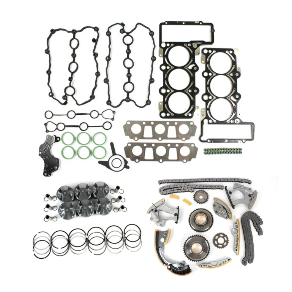 AUTO Engine Gaskets Rebuilding Overhaul Kit Timing chain Kit Piston kit For AUDI A6 BDW V6 2.4L GAS 2.4 L T 4F2 4F5 C6 2004-2008