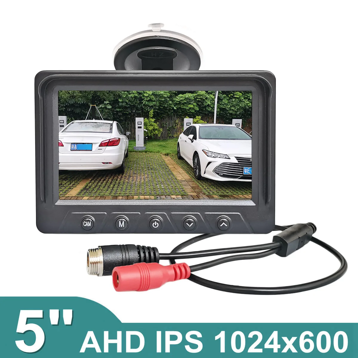 

DIYKIT 4Pin 5 Inch AHD IPS Rear View Car Monitor Digital Screen Display Support AHD CVBS Car Camera