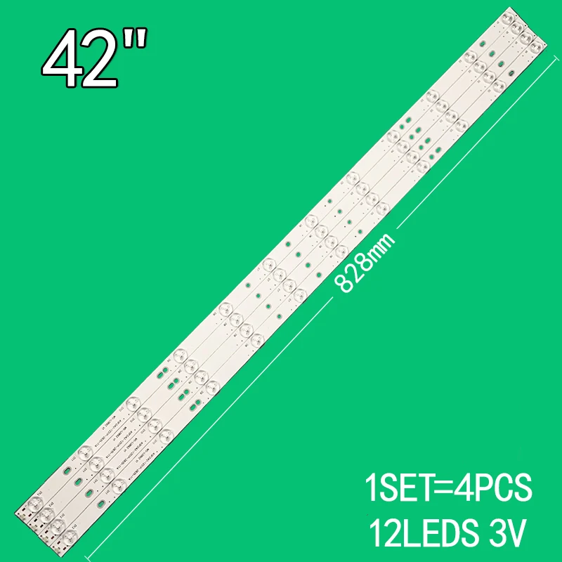 828mm 12-lamp 4PCS for MS-L0892 ASP.D42-12S1P-2835-11A TX-T8842 LED backlight strip