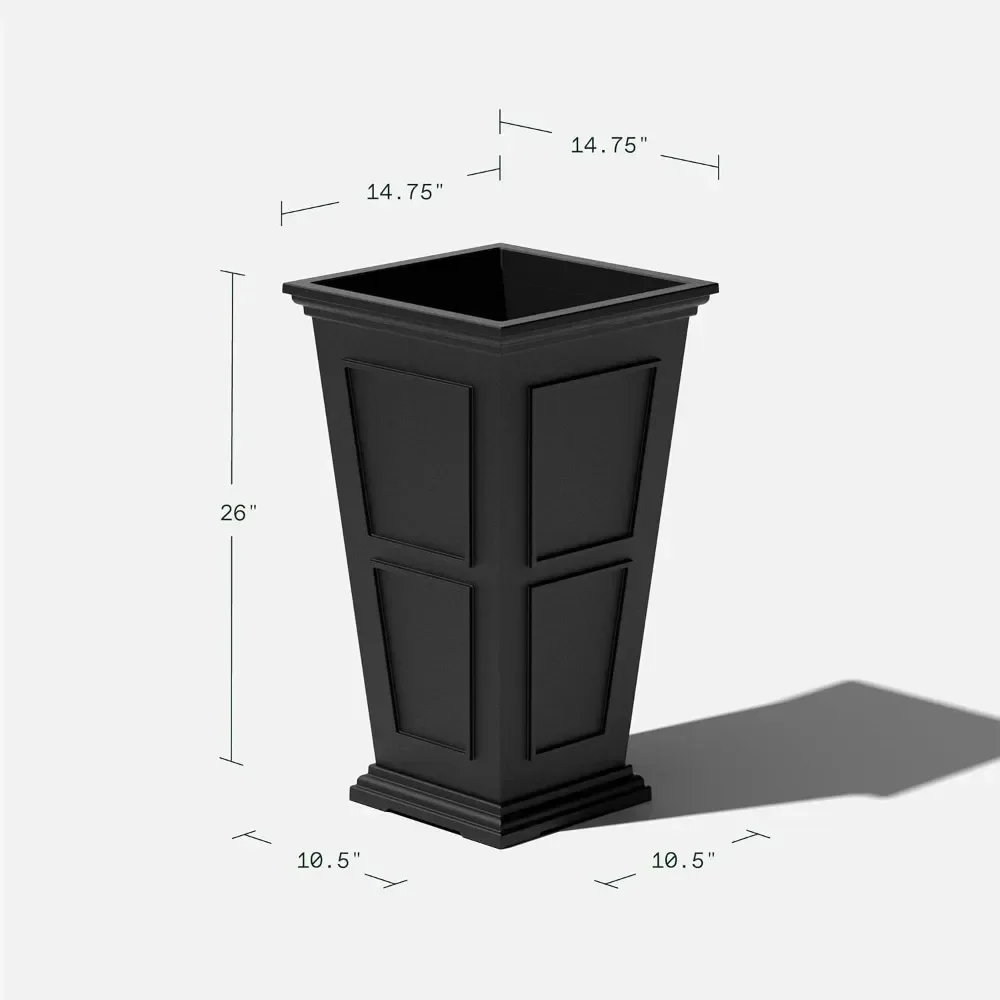 

Hot Fashion Tall Plastic Planter - Large Outdoor Planter for Front Porch | Weather Use -Crack Resistant All