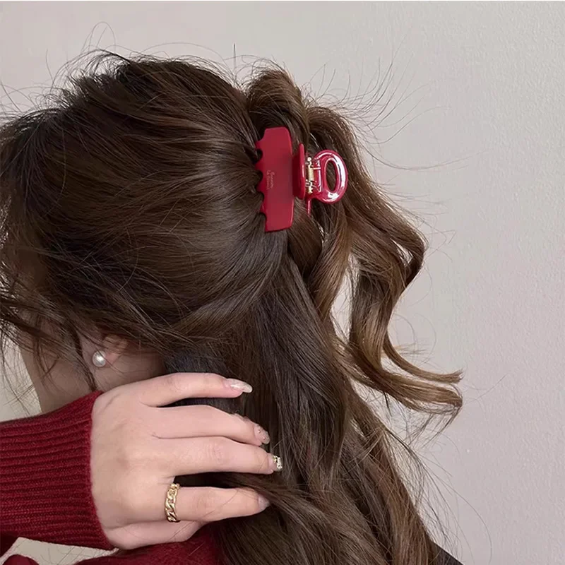 Pinza para el pelo de acetato de 5,5 cm de largo para mujeres y niñas, pinzas para el pelo coloridas y dulces, pasadores con abrazadera de cangrejo, accesorios para el cabello a la moda