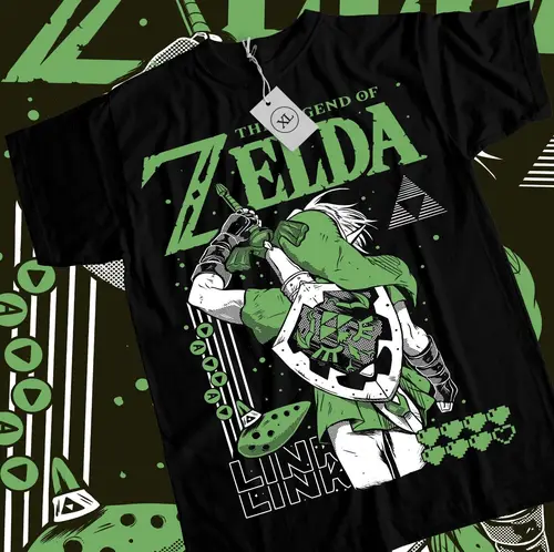 Camiseta The Legend of Link To The Past, divertida camiseta negra de Anime, todas las tallas