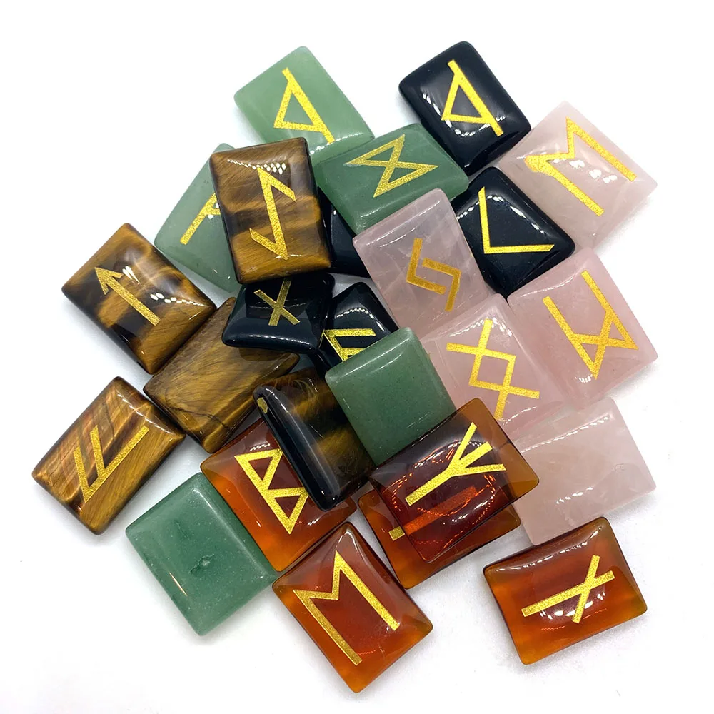 Natural Stone 7 Chakras Divination Stone Reiki Healing Rectangle Fashion Jewelry Rune Home Decoration Crystal Tiger Eye Charms modern fashion reliefs texture 3d wallpaper living room bedroom pure color home decoration wallpaper papel de parede beibehang