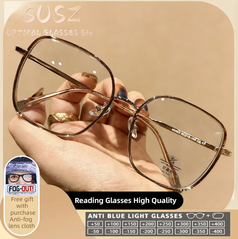 

Fashion Reading Glasses Trendy Square Frame Lightweight Polygonal Design for All glasses menreading glasseseye glasses for women
