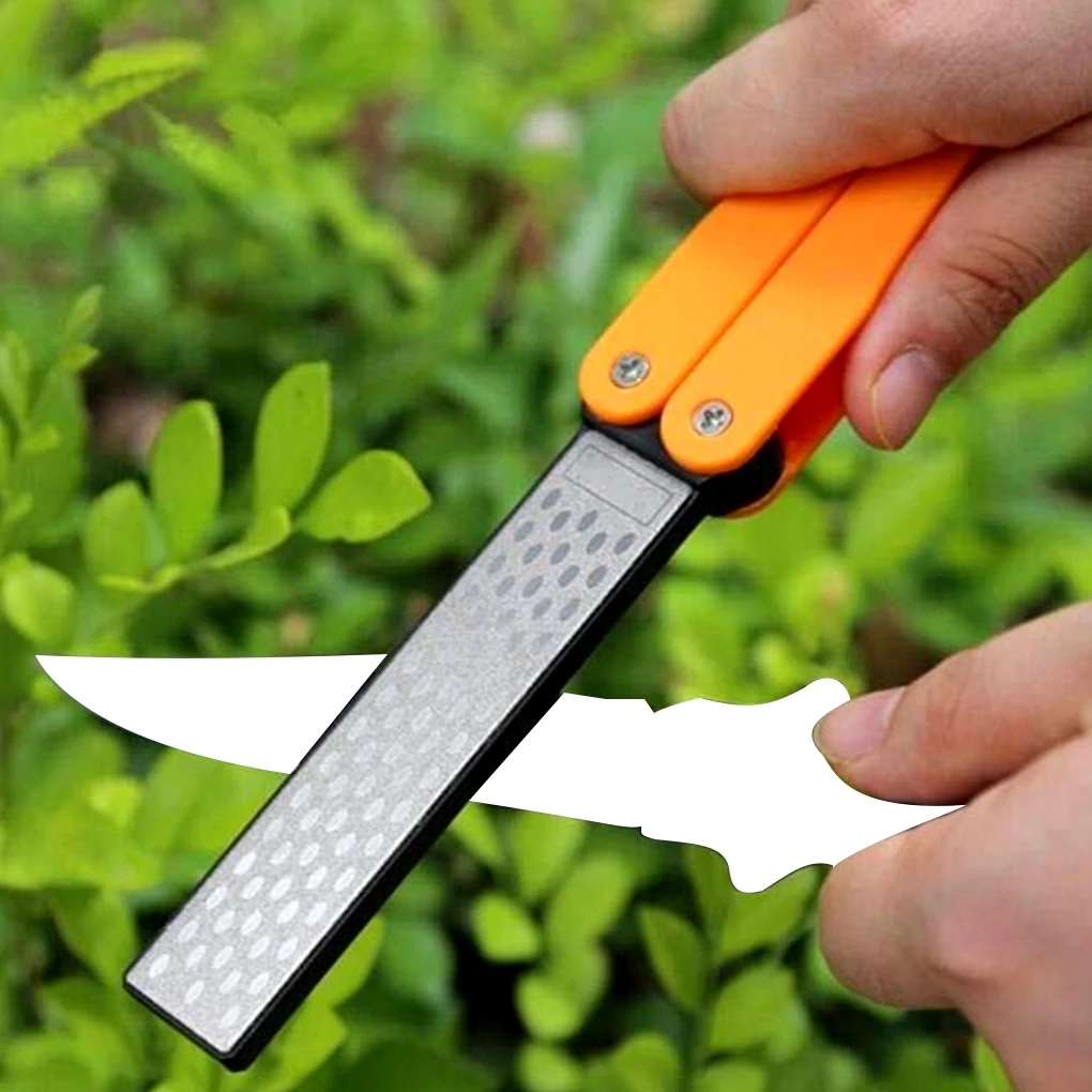 Double Sided Folded Pocket Sharpener Diamond Knife Sharpening Kitchen Handheld Whetstone Household Tools Home for Hiking