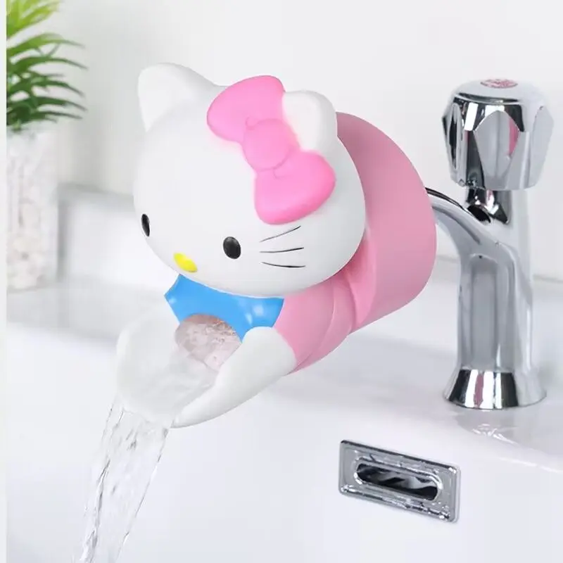 Sanrio Hello Kitty musluk genişletici Anime su dokunun uzatma lavabo çocuklar için el yıkama ekipmanları banyo mutfak aksesuarları