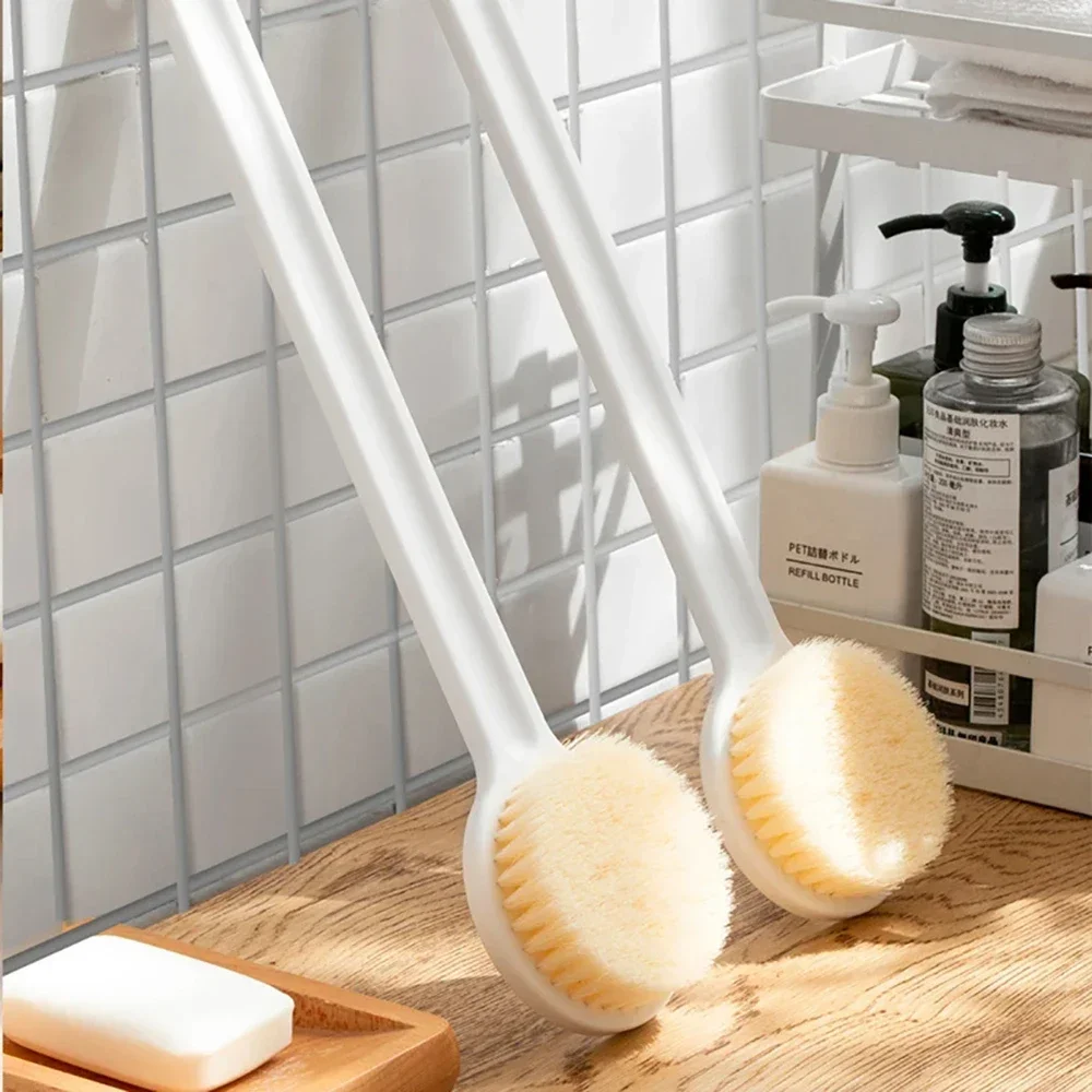 

Щетка для спины с длинной ручкой для душа, мягкая щетина, отшелушивающая щетка для тела, щетка для ванны, здоровье кожи, скребок для спины, принадлежности для ванны