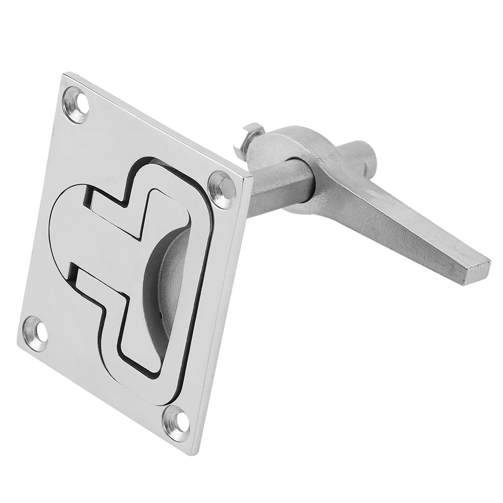 Stainless Steel Flush Mount Floor Lock Hatch Latch (Hardware Accessory) - for Marine Boat - Durable Marine Hardware