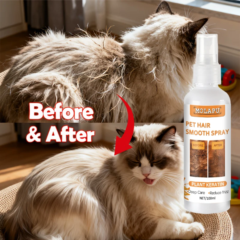 One Second Silky Smooth 10-in-1 Pet Conditioner - Deeply Nourishing Detangling Cream, Contains Plant Oils and Vitamin E, Non-Greasy Moisturizing Formula, Creates Shiny and Smooth Fur