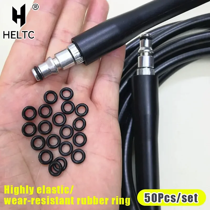 50pcs/lot High Pressure Water Gun Cleaning Outlet O-ring Rubber Ring Black Car Wash Machine Accessories Car Beauty Water Gun Acc