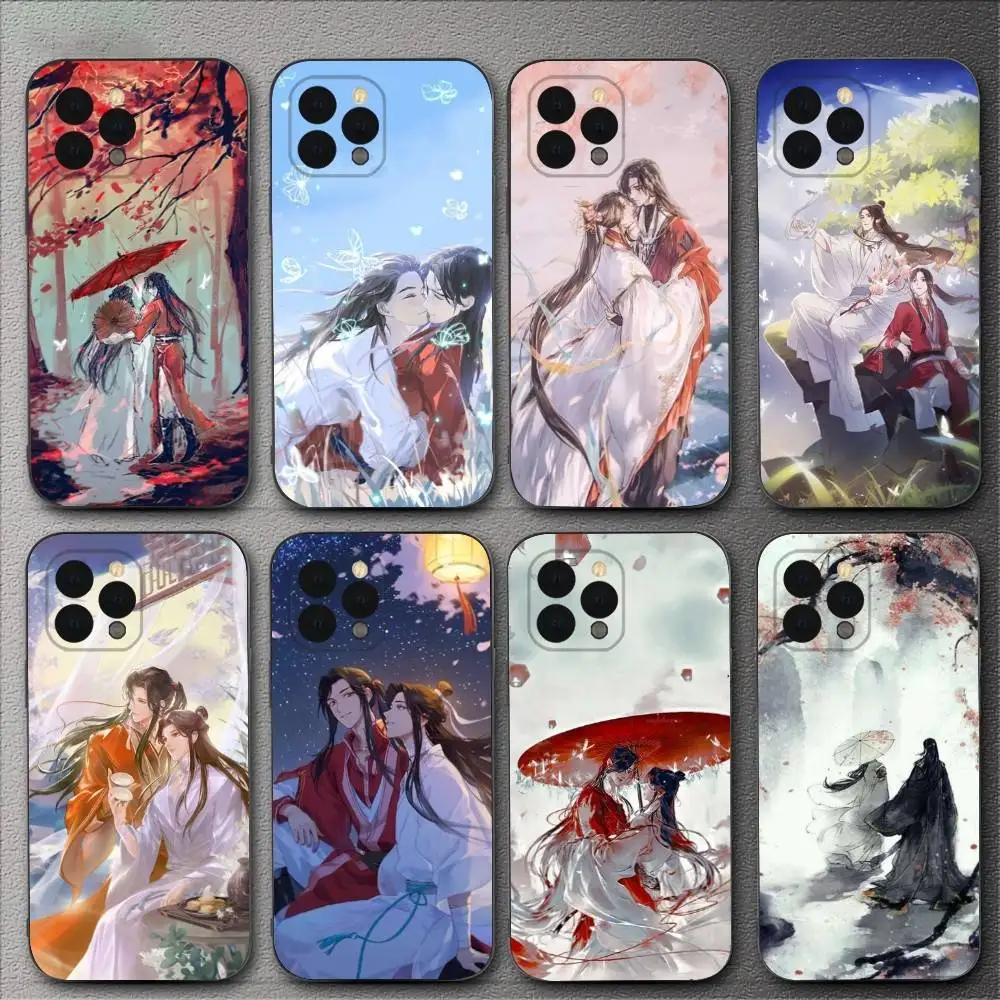 

Heaven Officials Blessing Gift Phone Case For iPhone 16,15,14,13,12,11,XS,XR,X,8,7,Pro,Max,Plus,mini Silicone Black Cover