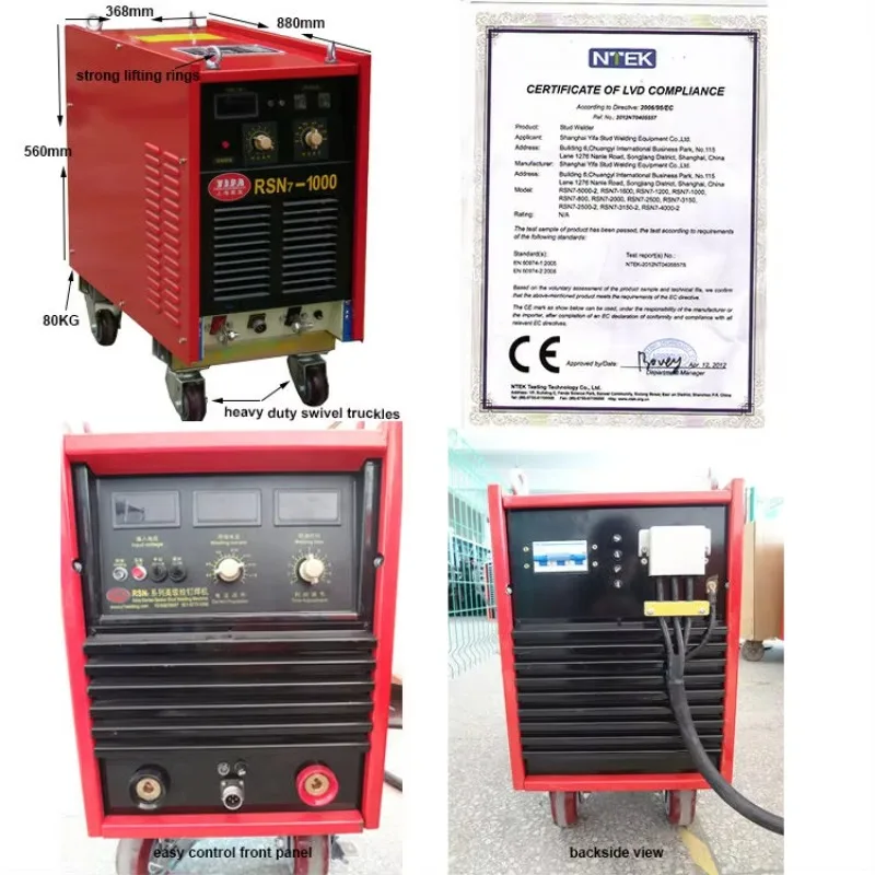 Drawn Arc Inverter IGBT Shanghai Stud Welding Machine For M3-M22 Studs
