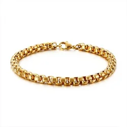 KCRLP 18k Gold 925 Sterling Silver 4MM width Chain Bracelets for Men Charm Women Lady Boy Wedding 20cm 8in