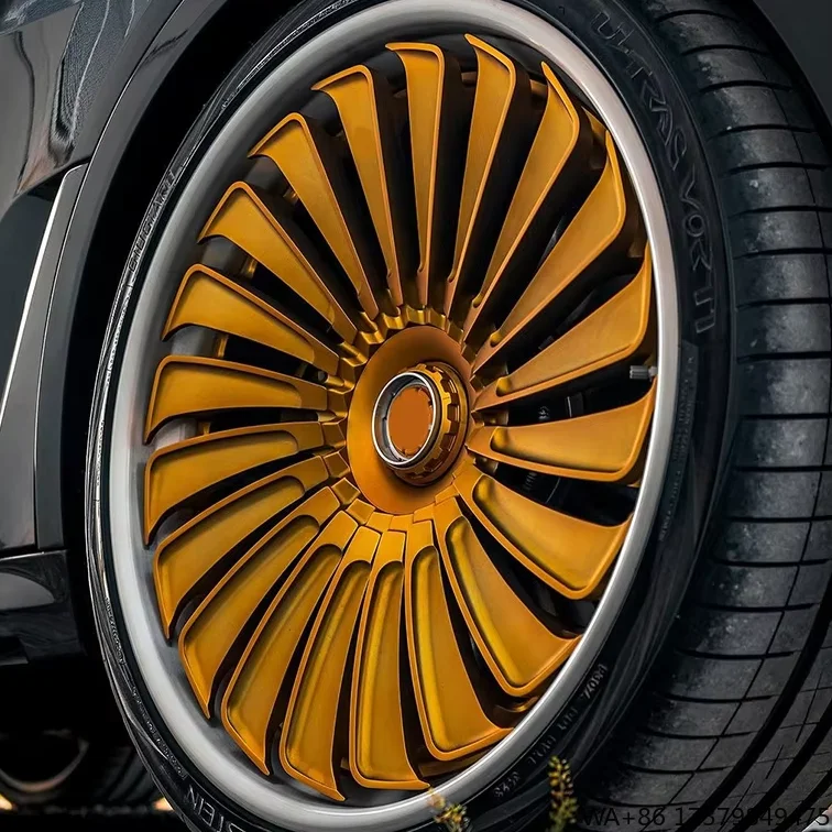 

Custom 2 Piece Forged Wheel 20 22 24 26 Inch Wheel Gold Spokes 5x130 5x114.3 5x120 Passenger Car Wheels for Bmw Benz Audi