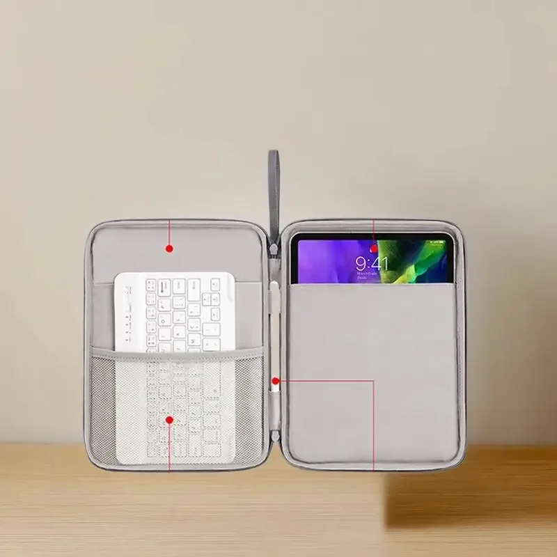 حقيبة نقل بسحاب للكمبيوتر المحمول، حافظة كمبيوتر لوحي مقاس 10.9 بوصة 12.9 بوصة، حقيبة يد واقية متينة، حقيبة تخزين مرتفعة