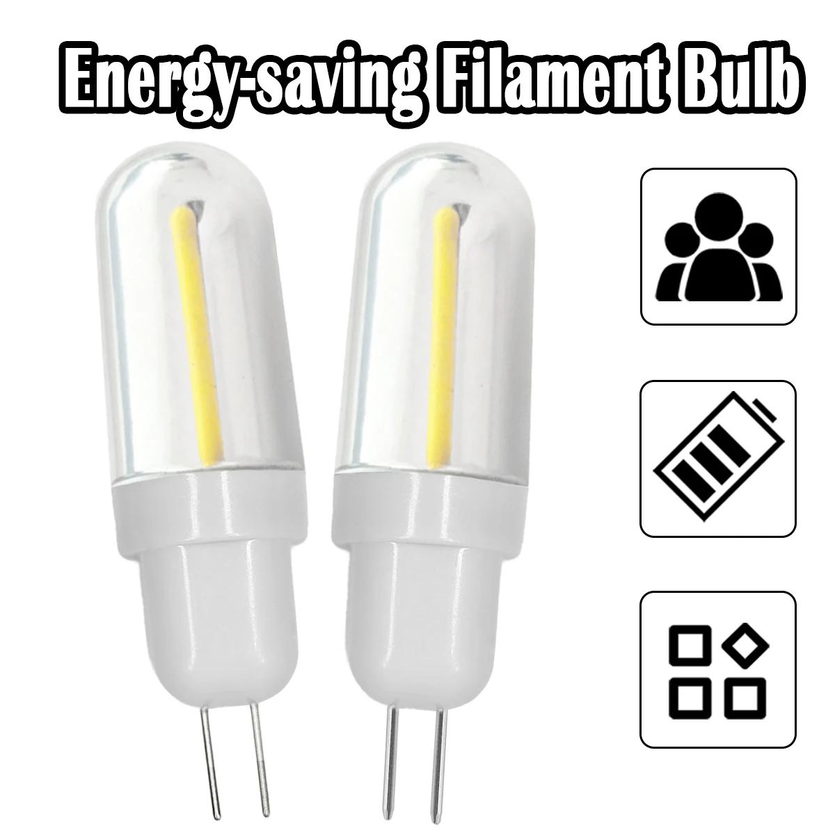 G4/G5.3 Led Bulbs 1W 2W 3W 220v/110v Vintage Led Lamp 2200k/2700k/6500k Led Filament Light Filament Edison Bulb 360 Beam Lampada
