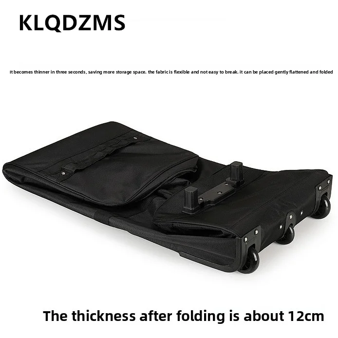 KLQDZMS Lightweight Suitcase Oxford Cloth Oversized Capacity Trolley Bag 36