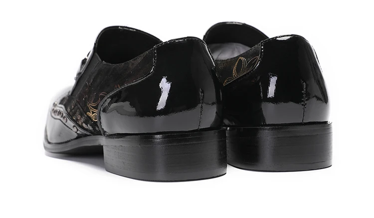 BOARD Herbst Herrenschuhe Spike Luxuriöse Persönlichkeit Bankett Niete Tigerkopf Druck Formelle Kleidung Schuhe – Detail 5