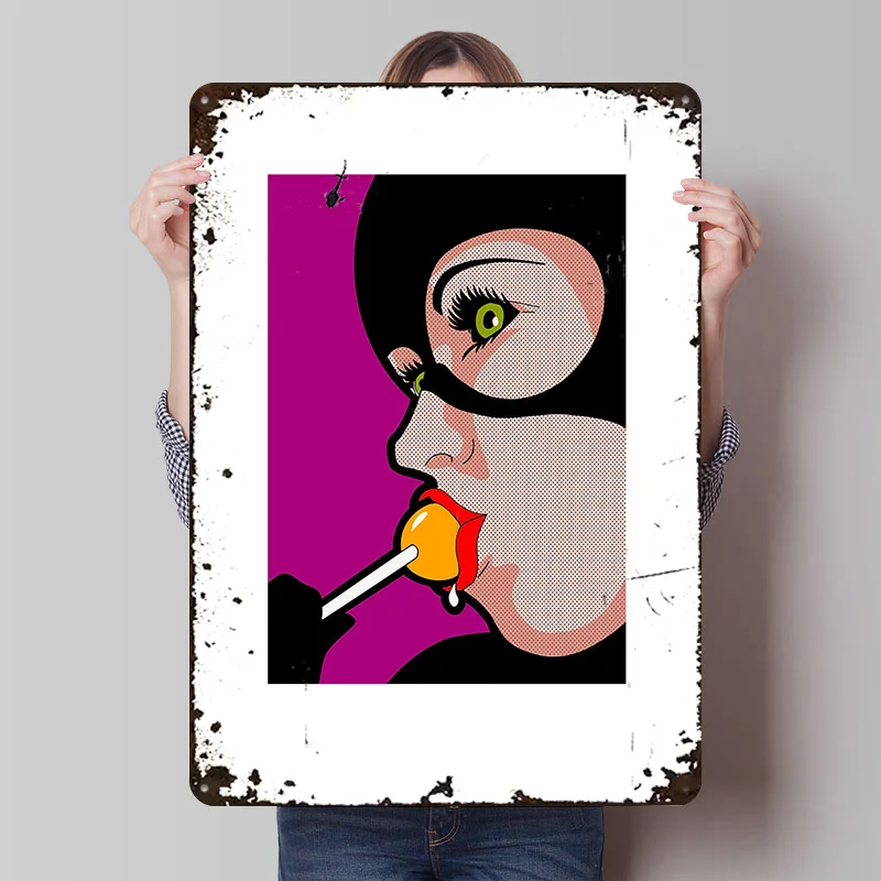 Retro-Comics-Poster Individualisierte Vintage-Metallschilder Wandkunst Retro-Blechschild für Inneneinrichtung Wohnzimmer-Accessoires
