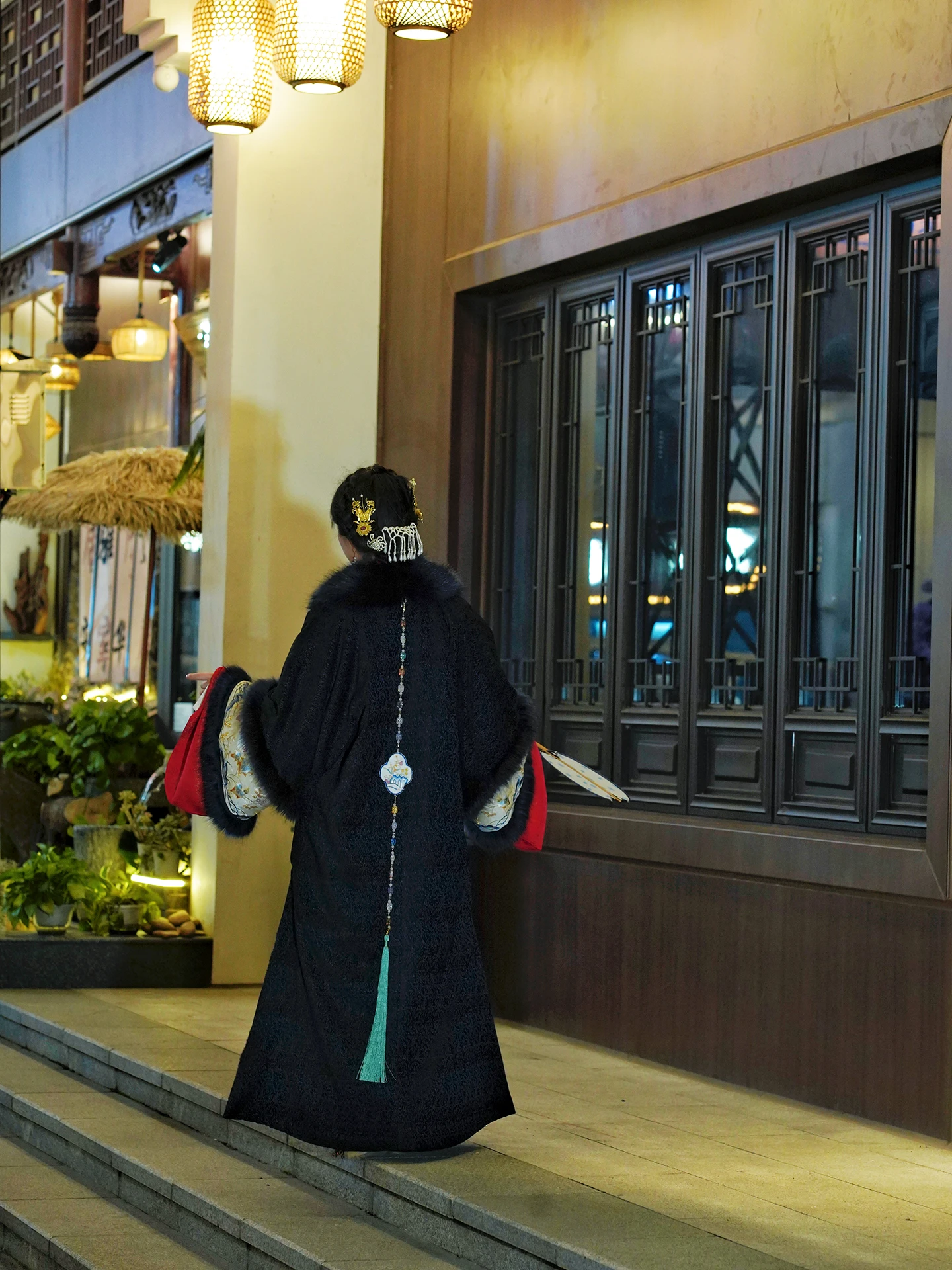 

Оригинальная шуба Hanfu Night Lacape Fem, зимнее тепло, Fce, внутренняя традиционная китайская одежда Ming Dynas Sle