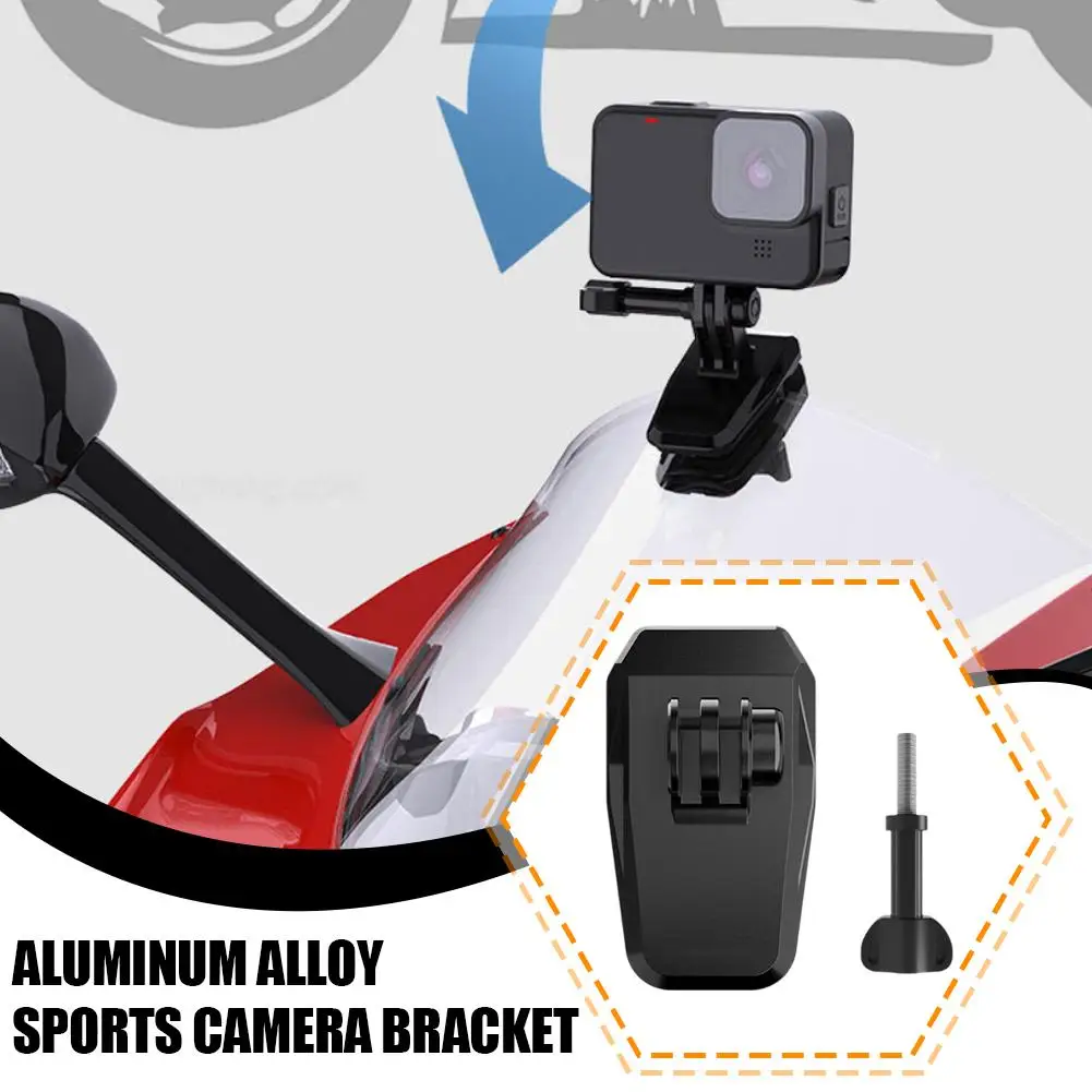 For DJI Action4/5 Insta360 Motorbike Bike Handlebar Helmet Motorcycle Mount Clip Camera Bracket Motorcycle Windshield Suppo K4L2