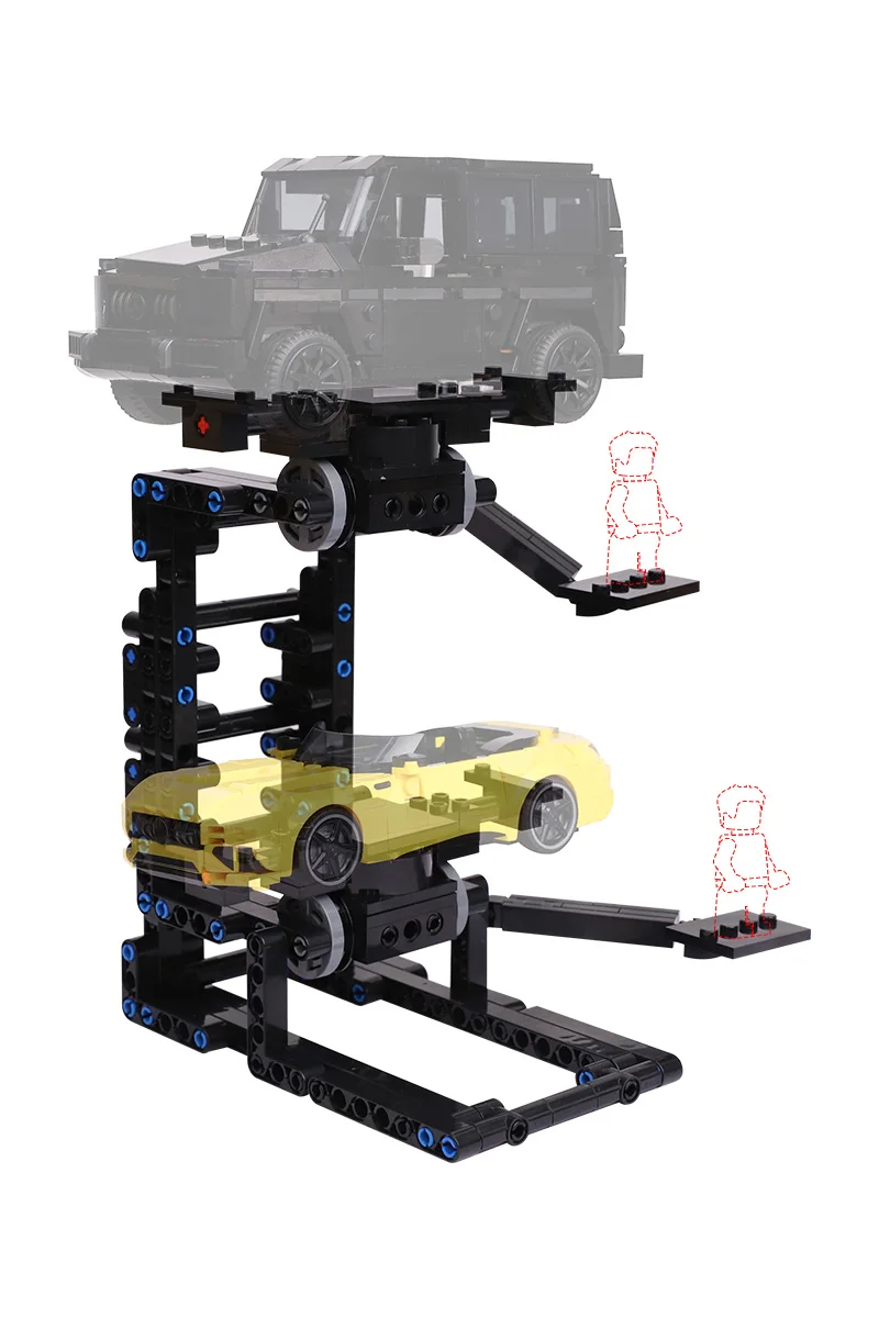 MOC Auto Stand Modell Bausteine Power Sportwagen Geschwindigkeit ​ ​ Racer City Fahrzeug-Ausstellungsständer, zusammengebautes Ziegelspielzeug, DIY-Idee, Geschenk – Detail 7