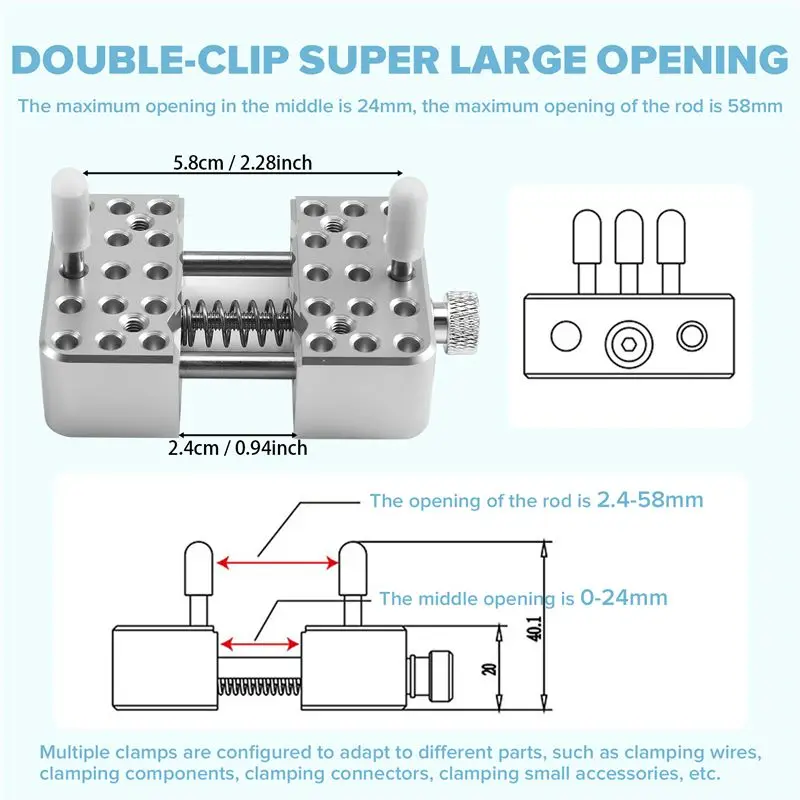 AT02-Bench Pliers Aluminum Alloy Adjustable Vise Fixture For Model Making Workbench Modelling Hobby Tools