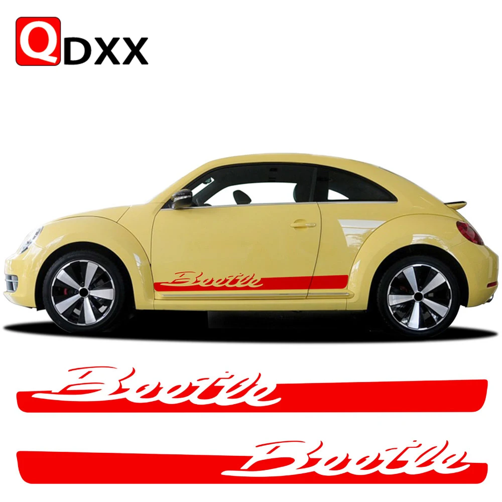 2Pcs For Volkswagen Beetle 2011-Present Graphics Sticker Car Styling Both Door Side Stripes Body Vinyl Decal Sticker Accessories