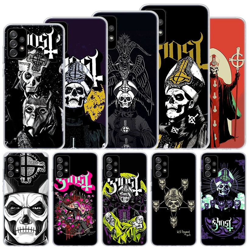 Ghost Papa Emeritus Soft Case For Samsung Galaxy A15 A14 A13 A12 A55 A54 A53 A52 Phone Cover A35 A32 A33 A25 A23 A22 A05S A04S G