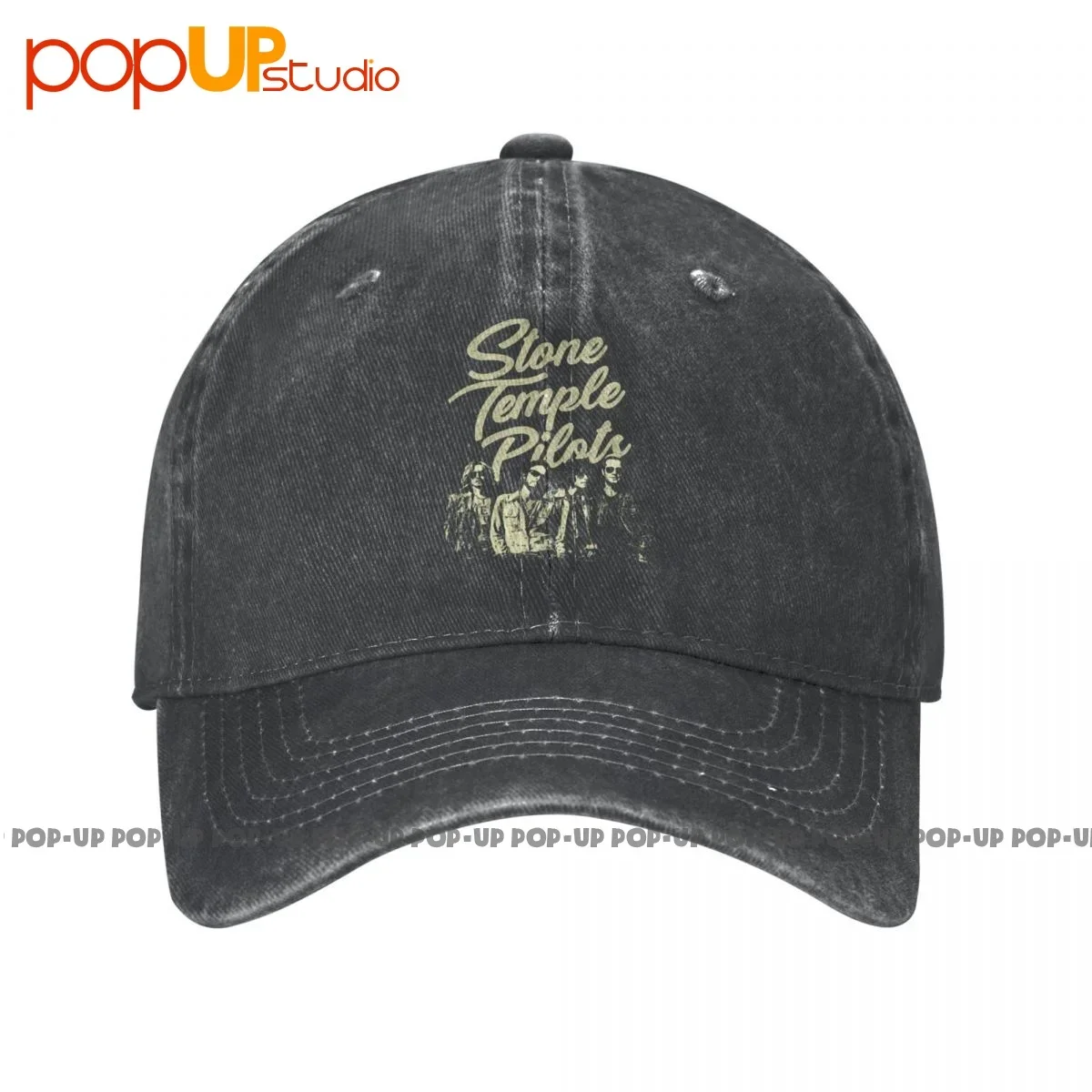 Stone Temple Pilots Band Alt Rock Debut Tour Rock Band Washed Denim Baseball Cap Trucker Hats Hipster